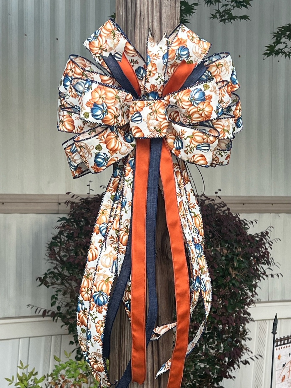 Fall wreath bow